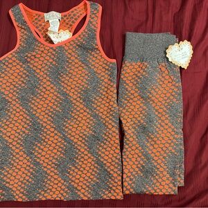 Orange and Gray Workout Set
